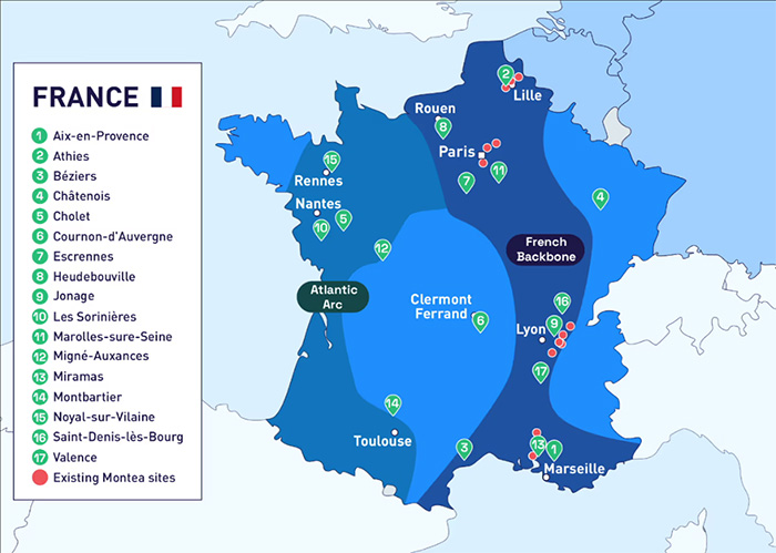 Montea koopt 17 Franse sites aan