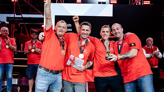 België wint het Team Wereldkampioenschap Vorkheftruckrijden